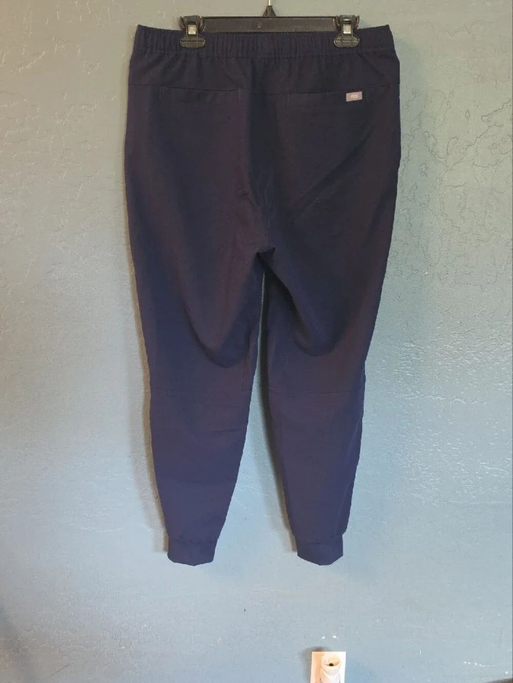 Figs Navy Scrubs Jogger Sweatpants with White Drawstring